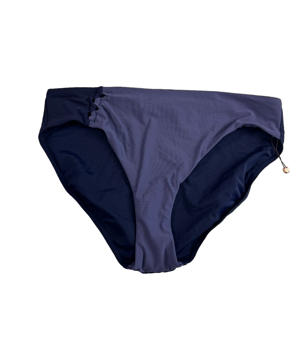 CALIA Women's Looped Mid Rise Bikini Bottom Storm Haze Gray Size Medium NWT